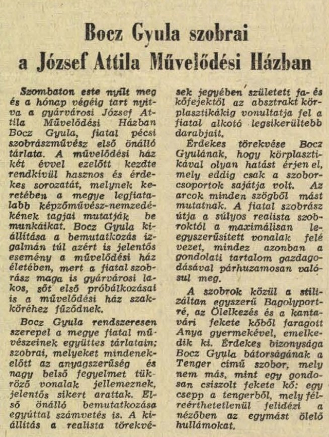 Bocz Gyula | Dunántúli Napló 1966-10-11
