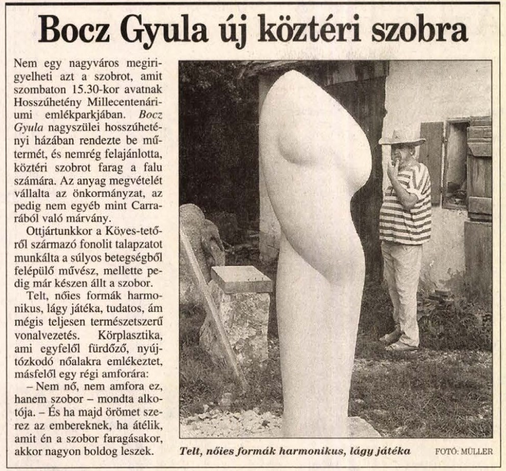 Bocz Gyula | Új Dunántúli Napló 1996-09-02